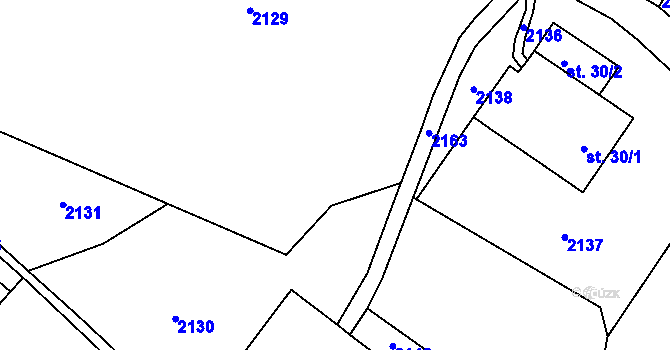Parcela st. 129/2 v KÚ Chotěšiny, Katastrální mapa