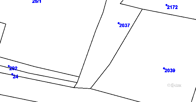 Parcela st. 177/21 v KÚ Chotěšiny, Katastrální mapa