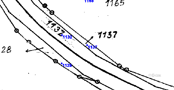 Parcela st. 1137 v KÚ Chotěšov, Katastrální mapa