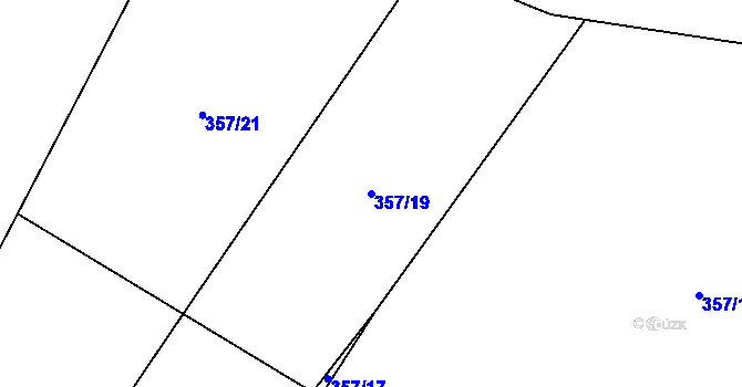 Parcela st. 357/19 v KÚ Losina, Katastrální mapa