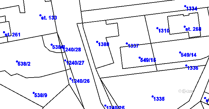 Parcela st. 48/3 v KÚ Mantov, Katastrální mapa