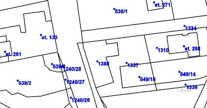 Parcela st. 48/4 v KÚ Mantov, Katastrální mapa