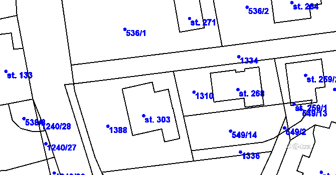 Parcela st. 48/6 v KÚ Mantov, Katastrální mapa
