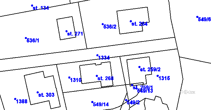 Parcela st. 48/15 v KÚ Mantov, Katastrální mapa