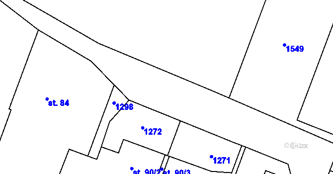 Parcela st. 317/4 v KÚ Mantov, Katastrální mapa