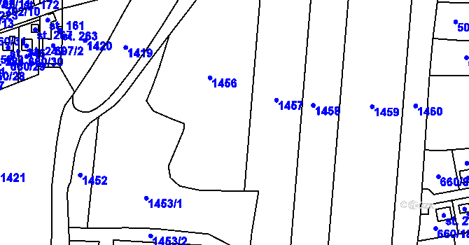 Parcela st. 660/3 v KÚ Mantov, Katastrální mapa