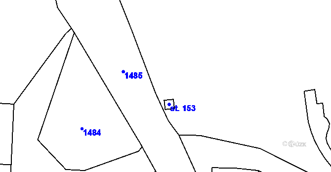 Parcela st. 1/64 v KÚ Mantov, Katastrální mapa
