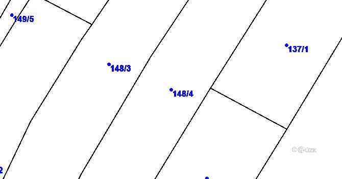 Parcela st. 148/4 v KÚ Chotěšov u Vrbičan, Katastrální mapa
