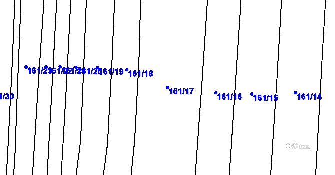 Parcela st. 161/17 v KÚ Chotěšov u Vrbičan, Katastrální mapa