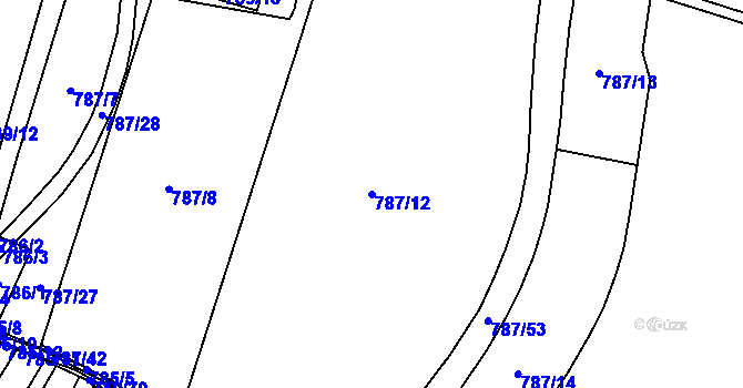 Parcela st. 787/12 v KÚ Chotíkov, Katastrální mapa
