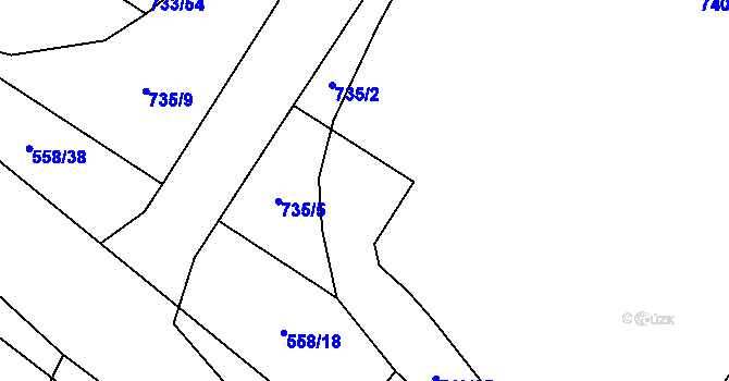 Parcela st. 740/28 v KÚ Chotíkov, Katastrální mapa