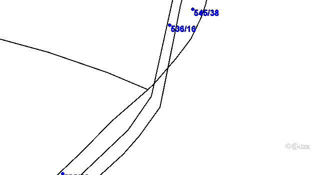 Parcela st. 545/44 v KÚ Chotíkov, Katastrální mapa