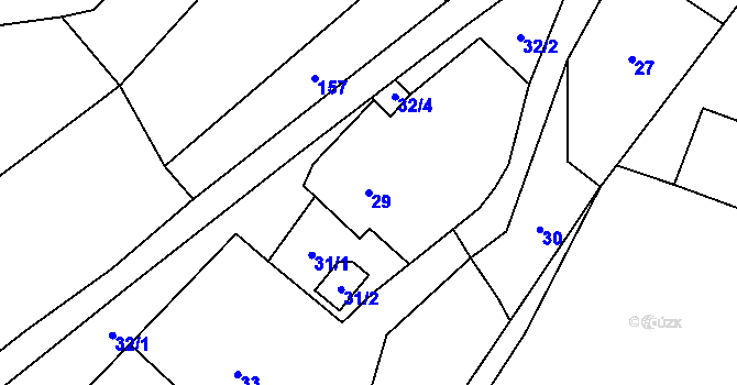 Parcela st. 29 v KÚ Sejcká Lhota, Katastrální mapa