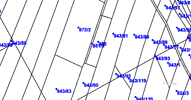 Parcela st. 943/14 v KÚ Chotiněves, Katastrální mapa