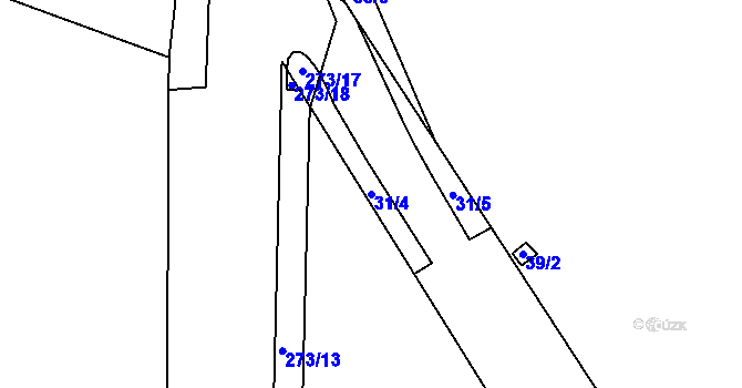 Parcela st. 31/4 v KÚ Chotovice u Nového Boru, Katastrální mapa