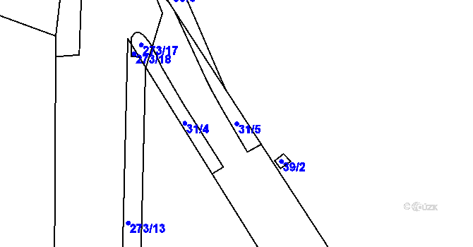 Parcela st. 31/5 v KÚ Chotovice u Nového Boru, Katastrální mapa