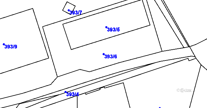 Parcela st. 393/6 v KÚ Chotovice u Nového Boru, Katastrální mapa