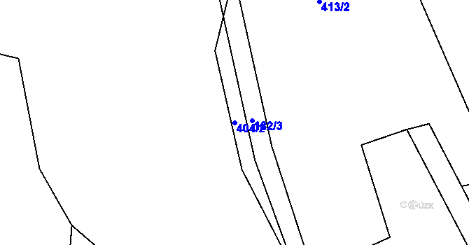 Parcela st. 404/2 v KÚ Chotovice u Nového Boru, Katastrální mapa