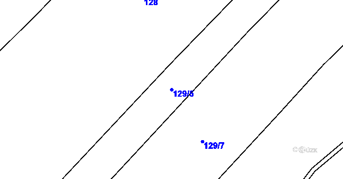 Parcela st. 129/5 v KÚ Chotovice, Katastrální mapa