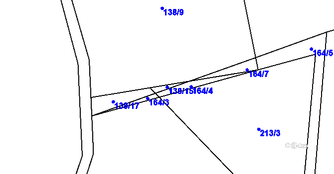 Parcela st. 138/15 v KÚ Chotovice, Katastrální mapa