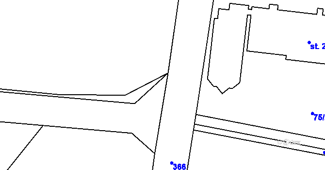 Parcela st. 91/17 v KÚ Chotoviny, Katastrální mapa