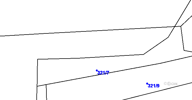 Parcela st. 321/6 v KÚ Chotoviny, Katastrální mapa