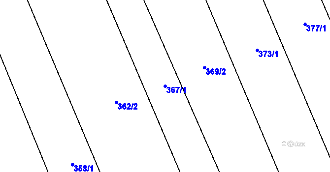 Parcela st. 367/1 v KÚ Chotusice, Katastrální mapa