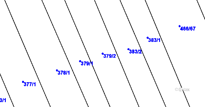 Parcela st. 379/2 v KÚ Chotusice, Katastrální mapa