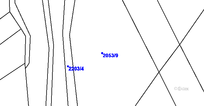 Parcela st. 2053/9 v KÚ Chotusice, Katastrální mapa