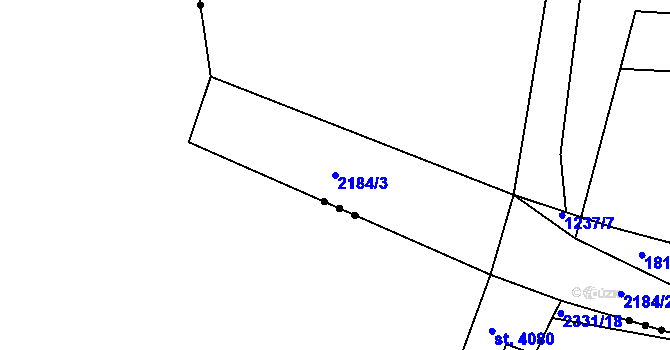 Parcela st. 2184/3 v KÚ Chotusice, Katastrální mapa