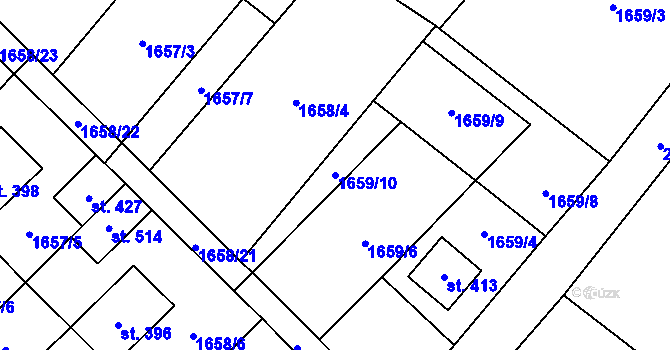 Parcela st. 1659/10 v KÚ Chotusice, Katastrální mapa