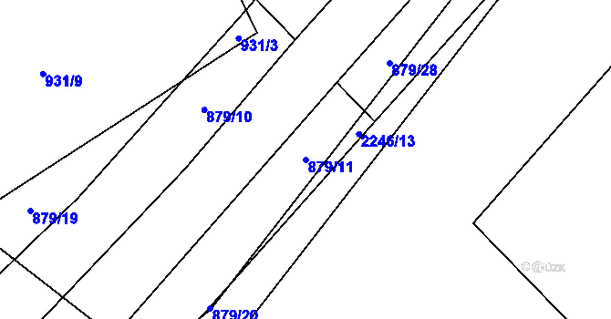 Parcela st. 879/11 v KÚ Chotusice, Katastrální mapa