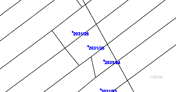 Parcela st. 2031/25 v KÚ Chotusice, Katastrální mapa