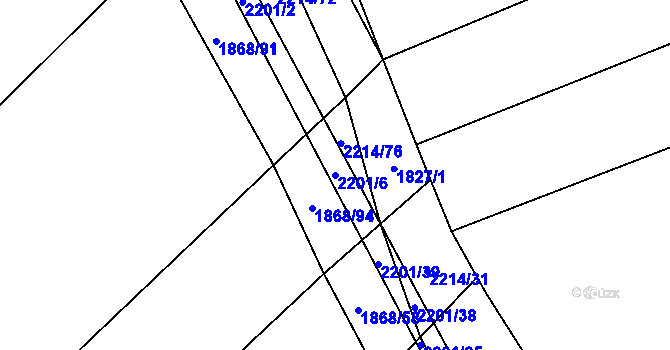 Parcela st. 2201/6 v KÚ Chotusice, Katastrální mapa