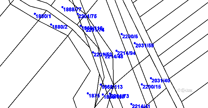 Parcela st. 2214/48 v KÚ Chotusice, Katastrální mapa