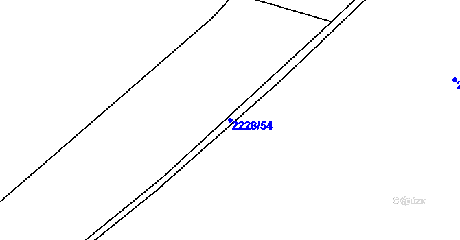 Parcela st. 2228/54 v KÚ Chotýčany, Katastrální mapa