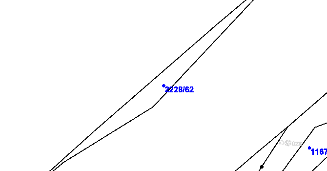 Parcela st. 2228/62 v KÚ Chotýčany, Katastrální mapa