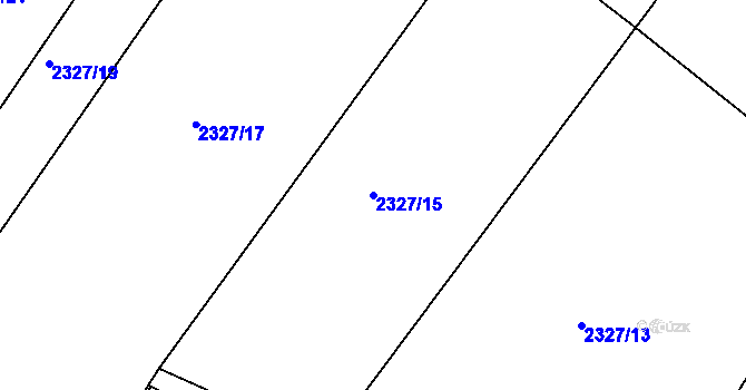 Parcela st. 2327/15 v KÚ Chotýčany, Katastrální mapa