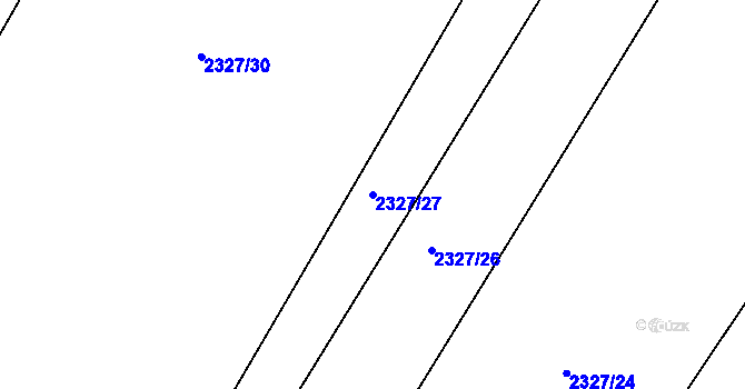 Parcela st. 2327/27 v KÚ Chotýčany, Katastrální mapa