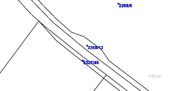 Parcela st. 2268/13 v KÚ Chotýčany, Katastrální mapa