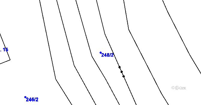 Parcela st. 248/2 v KÚ Dolní Suchá u Chotyně, Katastrální mapa