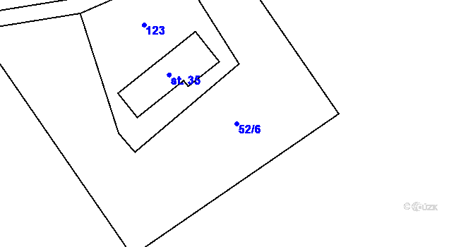 Parcela st. 52/6 v KÚ Dolní Suchá u Chotyně, Katastrální mapa