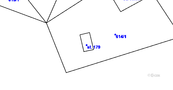 Parcela st. 179 v KÚ Dolní Suchá u Chotyně, Katastrální mapa