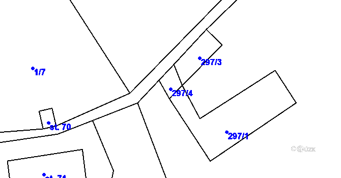 Parcela st. 297/4 v KÚ Dolní Suchá u Chotyně, Katastrální mapa