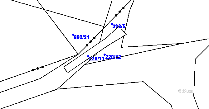 Parcela st. 228/12 v KÚ Grabštejn, Katastrální mapa
