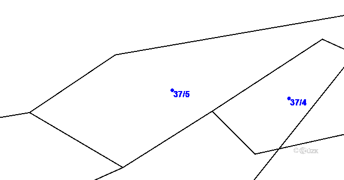 Parcela st. 37/5 v KÚ Chotyně, Katastrální mapa