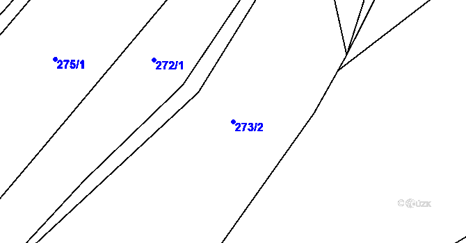 Parcela st. 273/2 v KÚ Chotyně, Katastrální mapa