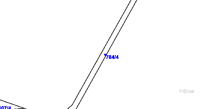 Parcela st. 784/4 v KÚ Chotýšany, Katastrální mapa