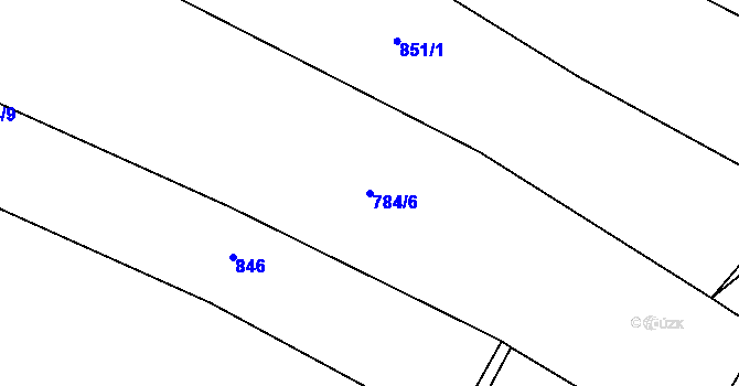 Parcela st. 784/6 v KÚ Chotýšany, Katastrální mapa