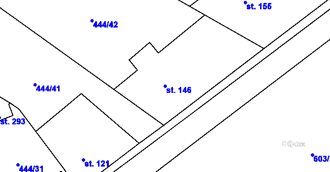 Parcela st. 146 v KÚ Choustník, Katastrální mapa